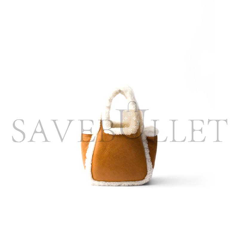 Pra*a shearling mini handbag 1ba349 (18*15.5*10cm)